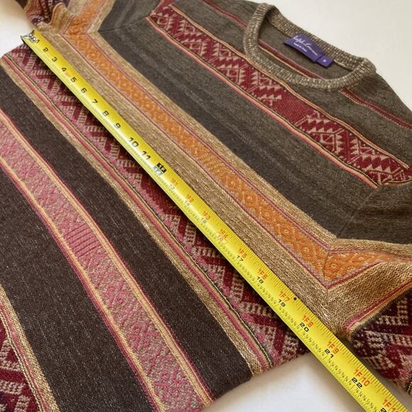 Ralph Lauren Purple Label Men’s Silk Wool Cashmere Crewneck Sweater Stripe M - Picture 5 of 8